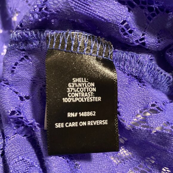 Torrid Women's Long Sleeve Purple Harper Lace Pullover Blouse Size 2 - Picture 5 of 8